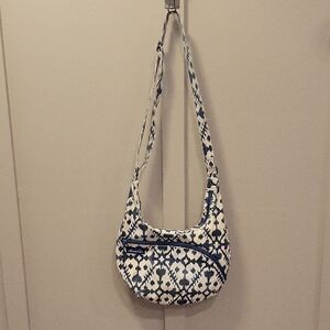Kavu Blue and White Shoulder/Crossbody Bag 100% Cotton